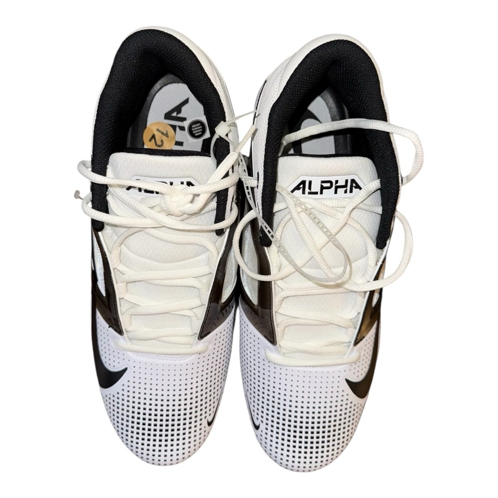 Nike Alpha Menace 4 Pro Football Cleats Men’s Size 12/12.5 White/Black - Picture 6 of 10